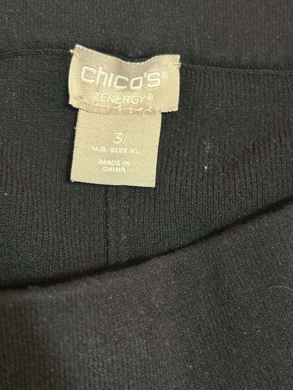 Chico's Zenergy Black High-Rise Wide-Leg Pull-On Pants Size 3 XL - Picture 3 of 8